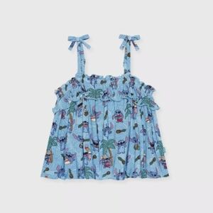 Posh Peanut Tropical Stitch Ruffled Cami 3T/4T NWT